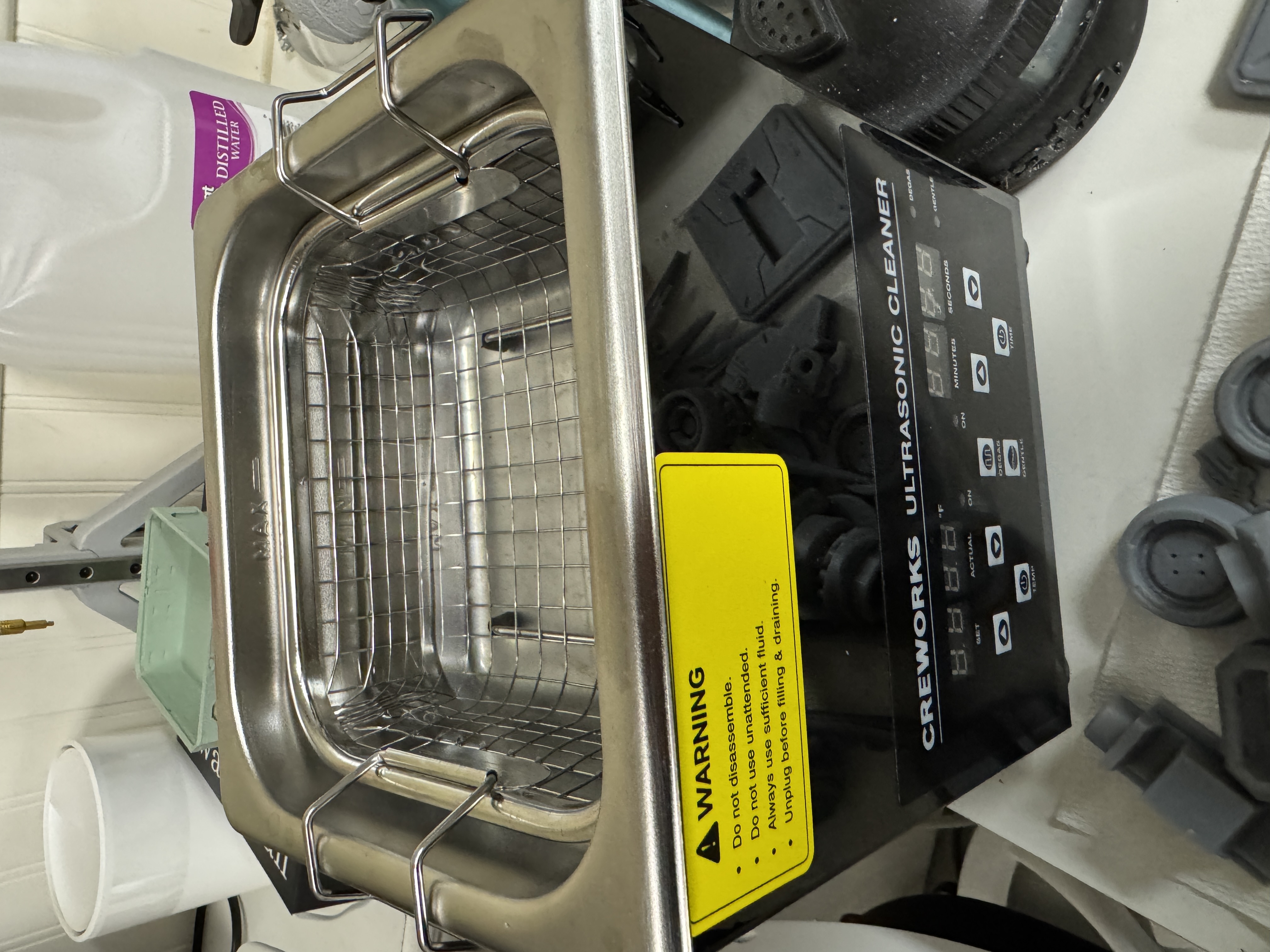 Ultrasonic Cleaner - see the big gaps in the basket