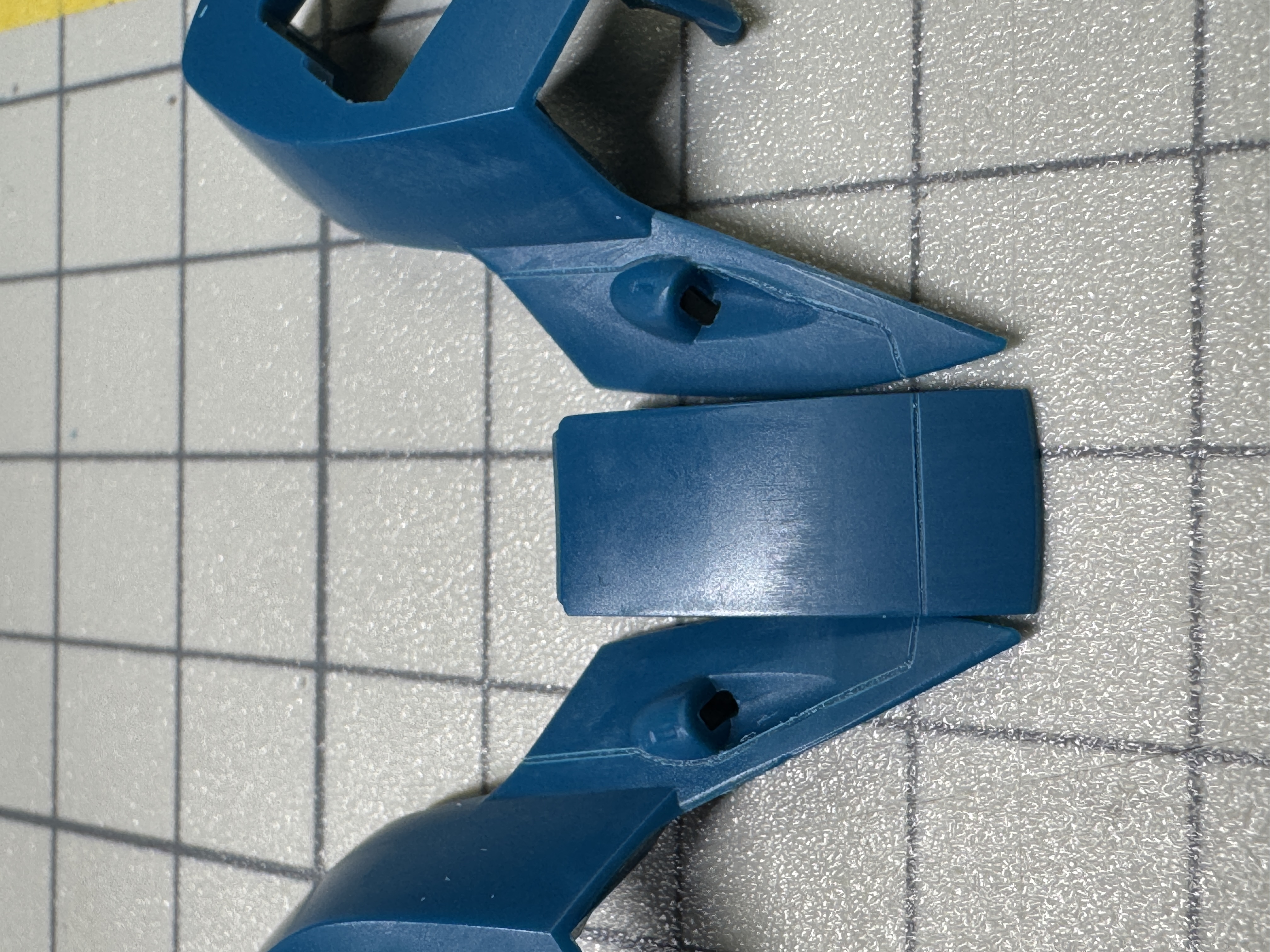 Finished scribed lines close up