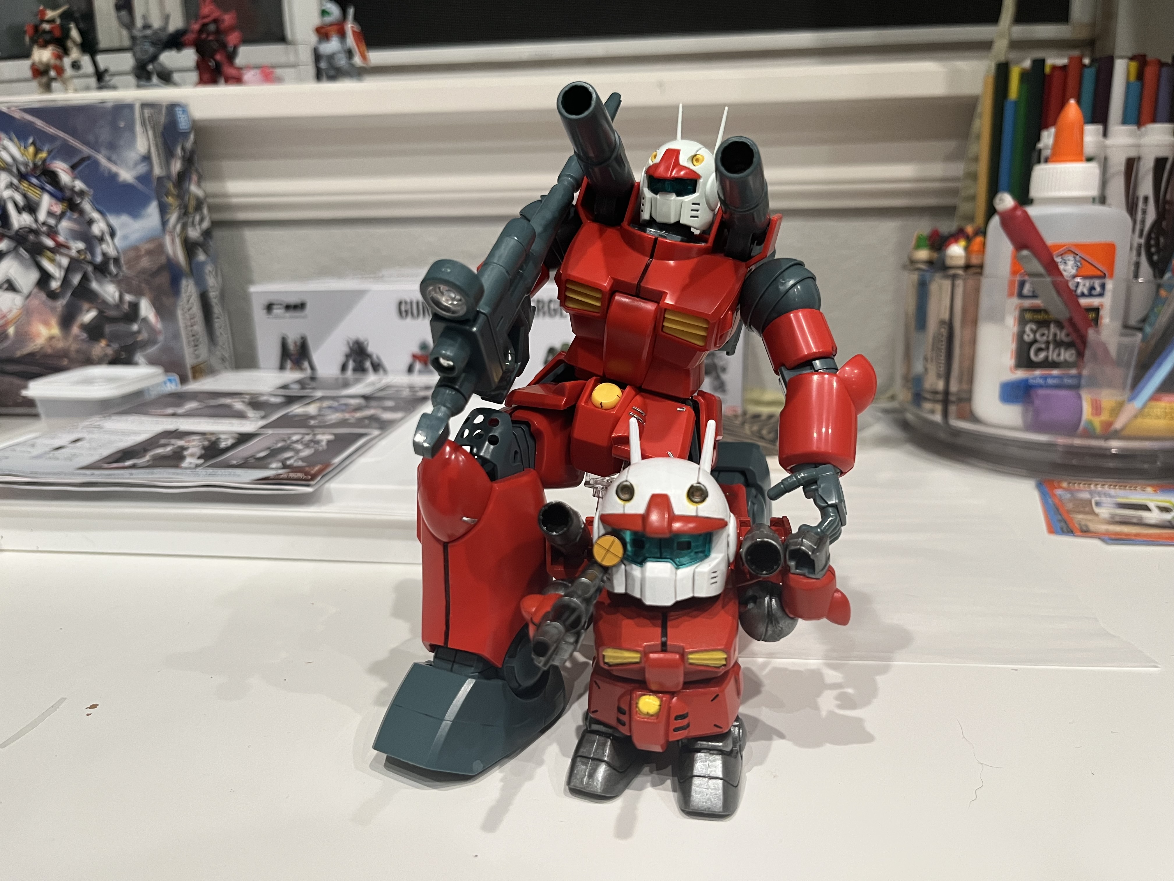 MG Guncannon and SD Guncannon — OG and Mini Me